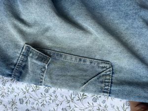 Washed Blue Cargo Jeans