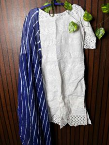 Blue &amp; White kurta