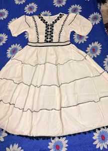 White Tiered Embroidered Maxi Dress