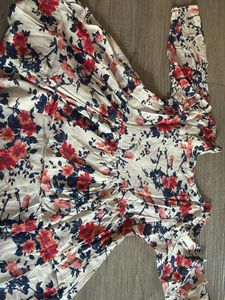 Boho Floral Print Top