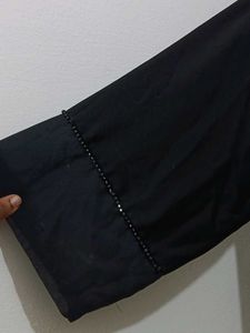 Elegant Black Embellished abhaya