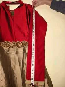 Sale Guys Red And Beige Gown