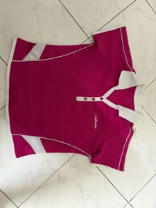 Authentic Japanese Pink Crop Jersey Style Top