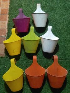 Set of 7 Colorful Planters