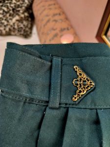High Waisted Vintage Teal Trousers