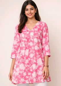Floral Print Pink Tunic