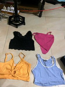 Bundle of 4 Trendy Crop Tops