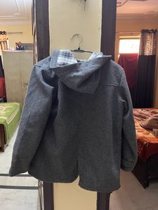 Grey Color Coat With Cap