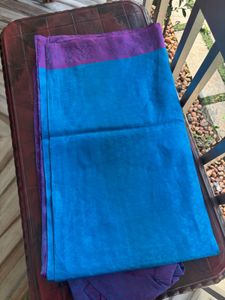 Blue &amp; Purple Saree with Blouse