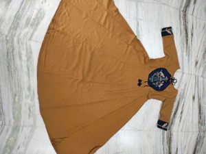 Elegant Brown Anarkali Dress