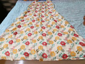 Floral Print Sleeveless kurta with legin