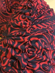 Stylish Red &amp; Black Printed sleeveless Bodycon mid