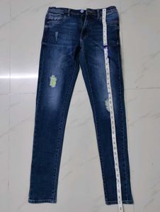 Ripped Dark Wash Denim Jeans
