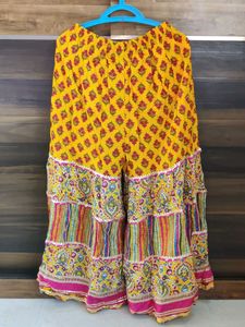 Vibrant Yellow Embroidered Plazzo Set