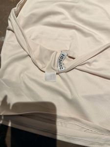 Cream Ruched High Neck Top