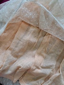 Girl's Cream Colour Net Frock