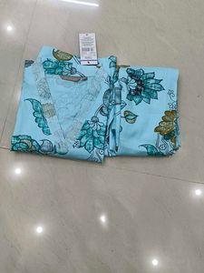 Avaasa Light Blue Floral Kurta Set