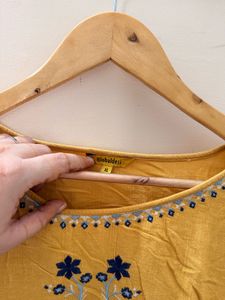 🔥Free Delivery 🔥Global desi Mustard kaftan Tunic