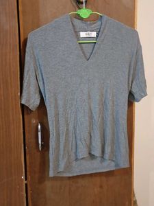 Gray V-Neck T-Shirt