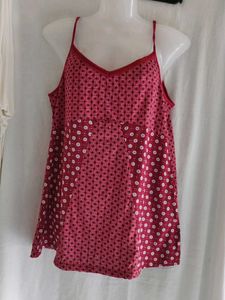 Red Printed Camisole Top