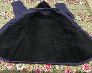 Stylish Blue Winter Jacket with Fur Hood