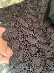 Elegant Black Lace Trim crop shirt