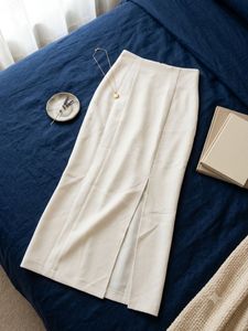 Elegant High-Waisted Midi Skirt