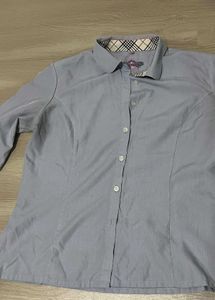 Chic Grey Button-Up Shirt