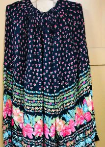 Black Floral Flowy Skirts (Set of 2)