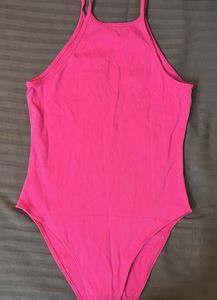 ZARA Hot Pink Halter Neck Bodysuit🐽