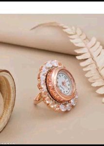 Sparkling Gemstone Ring Watch