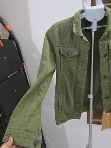 Roadster Olive Green Denim Jacket