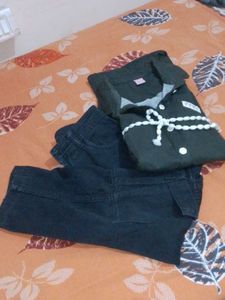 Crazy Chips Dark Green Blouse