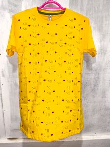 Yellow T-Shirt with Red Pattern