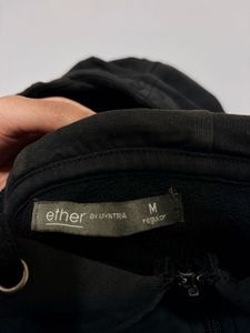 black zipped hoodie