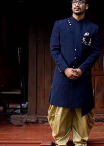 Royal midnight Regent sherwani with free brooch