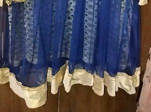 Blue &amp; Cream Long Frock
