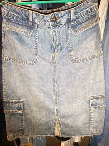 Denim Mini Skirt 32 -34 in