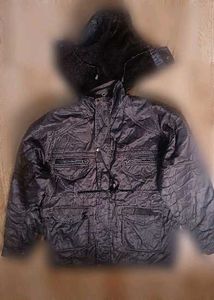 Men's Black Hooded Winter Coat