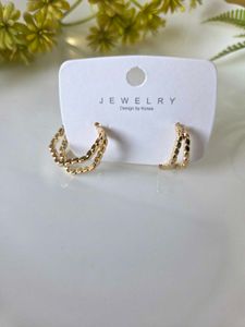 Stylish Gold Hoop Earrings