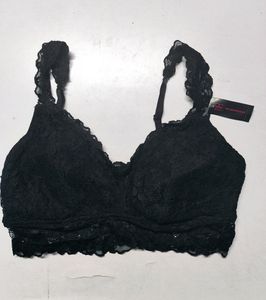No Boundaries Womens Bralette Size Large Black