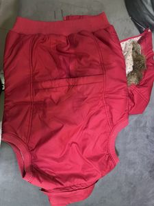 Red Hooded Padded Vest