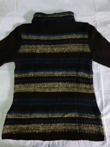 Cozy Striped High neck Sweater
