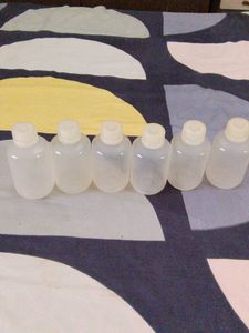 Set of 6 Small Plastic Bottles
