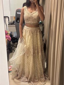 Elegant Cream Embroidered Lehenga Choli Set