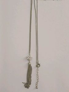 Silver Tassel Pendant Necklace