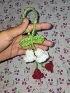 Combo of two Crochet lily Hair ties and K