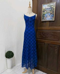 Trending Blue Plaid Cottage Core y2k dress
