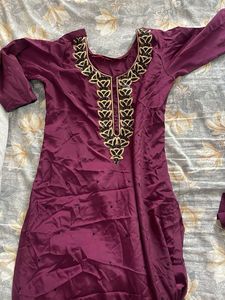 Elegant Silk Patiala suit salwar