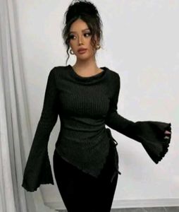 Ribbed Knit Asymmetrical Top (4 colors)